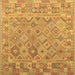 Square Abstract Brown Contemporary Rug, con2204brn