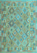 Machine Washable Abstract Light Blue Contemporary Rug, wshcon2204lblu