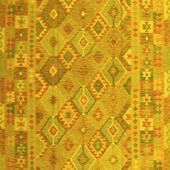 Machine Washable Abstract Yellow Contemporary Rug, wshcon2204yw