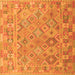 Serging Thickness of Abstract Orange Contemporary Rug, con2204org