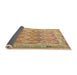 Thickness of Contemporary Metallic Gold Oriental Rug, con2205