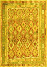 Oriental Yellow Traditional Rug, con2205yw