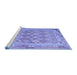 Sideview of Machine Washable Oriental Blue Traditional Rug, wshcon2205blu