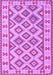 Machine Washable Southwestern Purple Country Area Rugs, wshcon2206pur