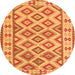 Square Southwestern Orange Country Rug, con2206org