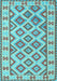 Southwestern Light Blue Country Rug, con2206lblu