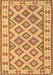 Machine Washable Southwestern Brown Country Rug, wshcon2206brn