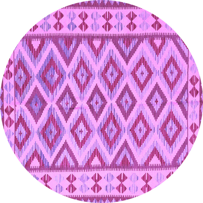Round Southwestern Purple Country Rug, con2206pur
