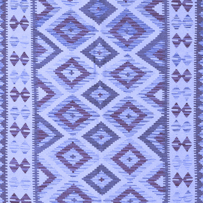 Machine Washable Southwestern Blue Country Rug, wshcon2206blu