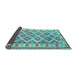 Sideview of Southwestern Light Blue Country Rug, con2206lblu