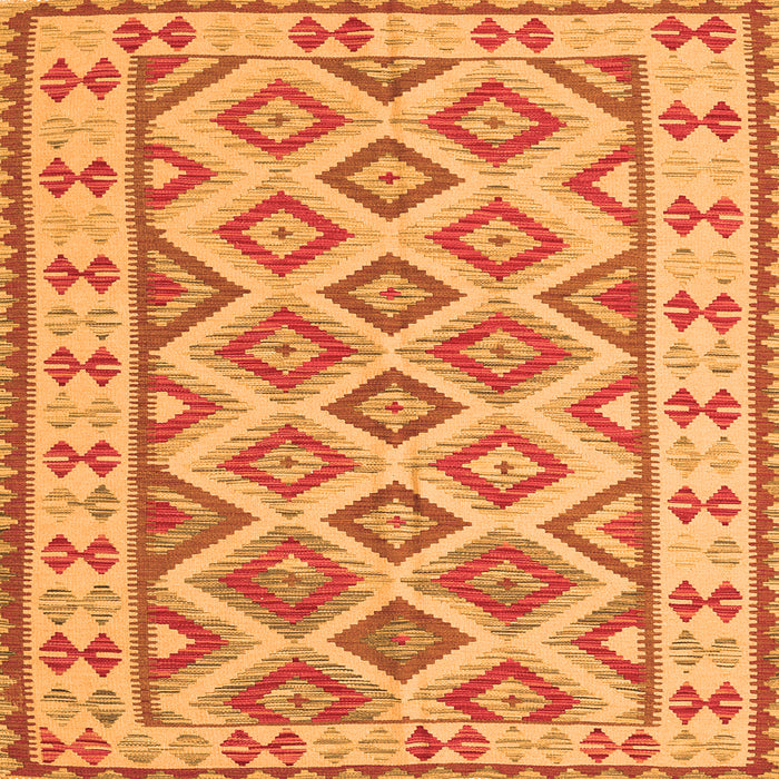 Serging Thickness of Southwestern Orange Country Rug, con2206org