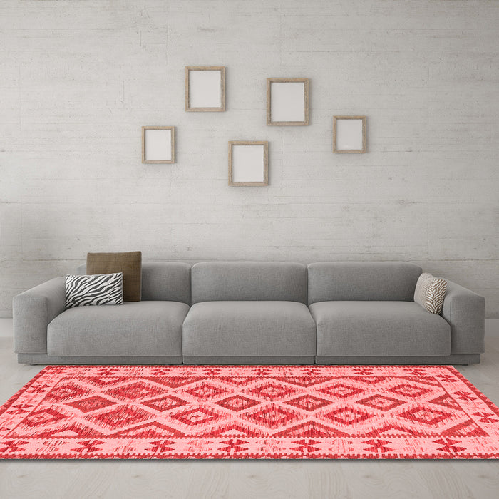 Country Red Washable Rugs