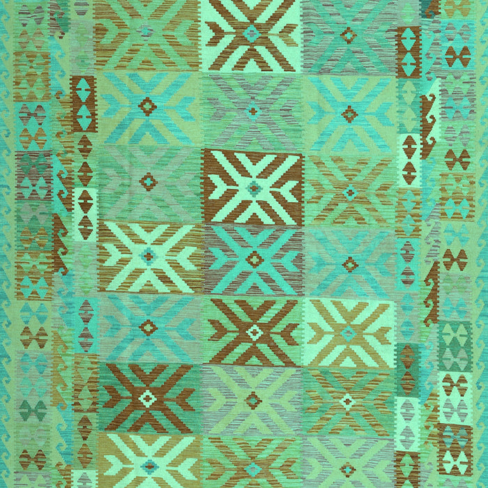 Abstract Turquoise Contemporary Rug, con2207turq