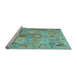 Sideview of Machine Washable Abstract Light Blue Contemporary Rug, wshcon2207lblu