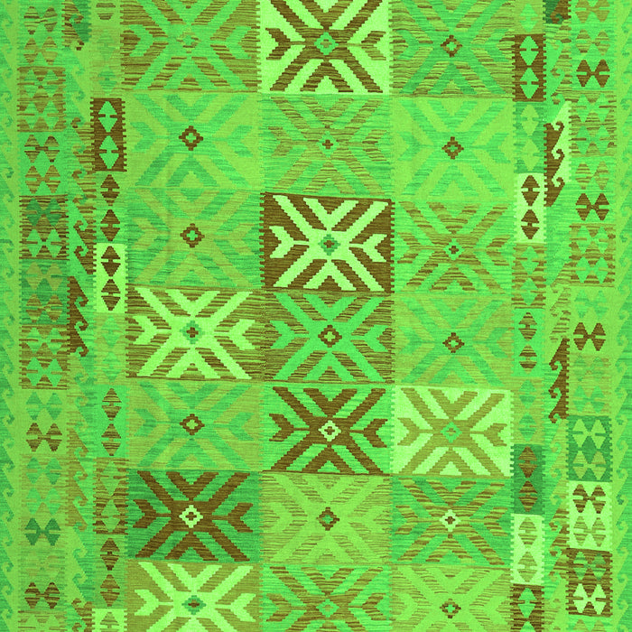 Serging Thickness of Machine Washable Abstract Green Contemporary Area Rugs, wshcon2207grn