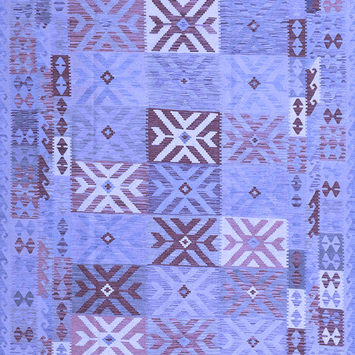 Abstract Blue Contemporary Rug, con2207blu