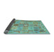 Sideview of Abstract Light Blue Contemporary Rug, con2207lblu