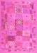 Abstract Pink Contemporary Rug, con2207pnk