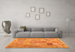 Machine Washable Abstract Orange Contemporary Area Rugs in a Living Room, wshcon2207org