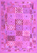 Machine Washable Abstract Purple Contemporary Area Rugs, wshcon2207pur