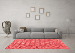 Country Red Washable Rugs