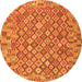 Machine Washable Southwestern Orange Country Area Rugs, wshcon2208org