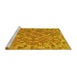 Sideview of Machine Washable Southwestern Yellow Country Rug, wshcon2208yw