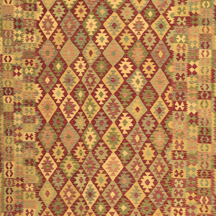 Machine Washable Southwestern Brown Country Rug, wshcon2208brn