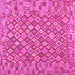 Square Southwestern Pink Country Rug, con2208pnk