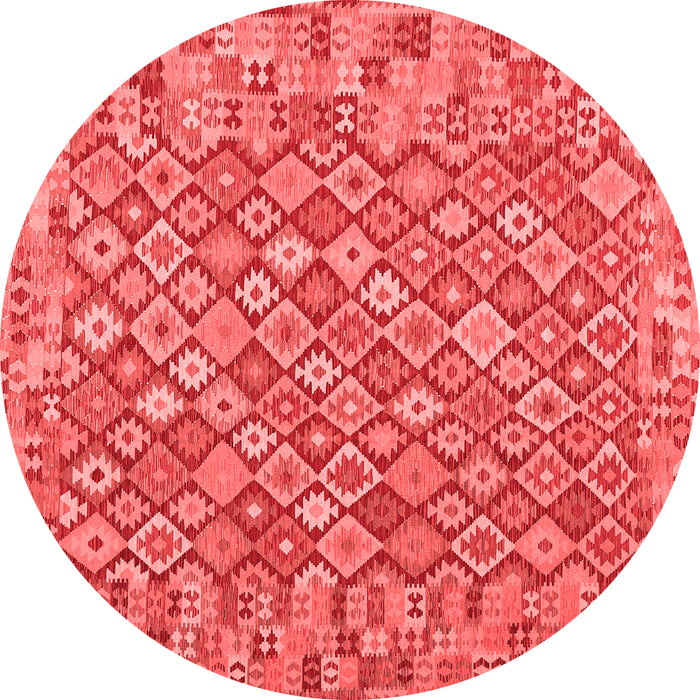 Machine Washable Southwestern Red Country Rug, wshcon2208red