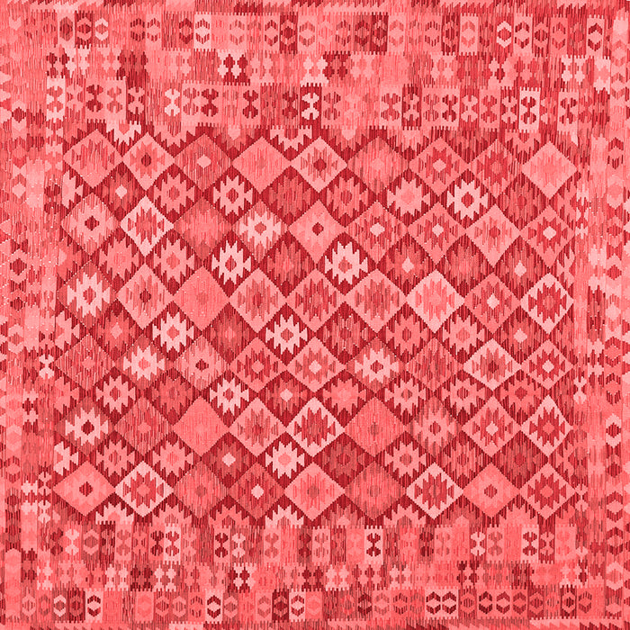 Machine Washable Southwestern Red Country Rug, wshcon2208red