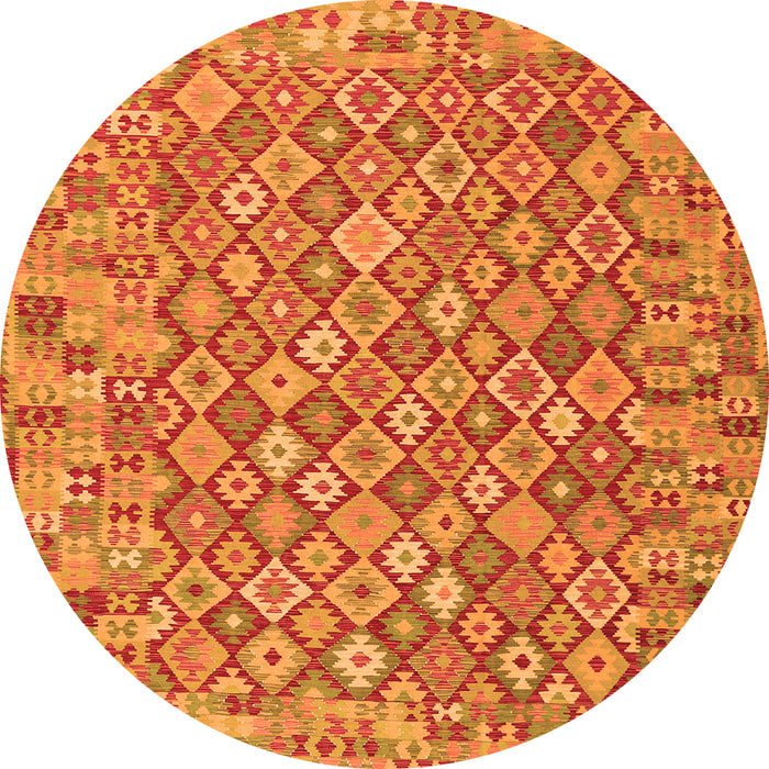 Square Southwestern Orange Country Rug, con2208org