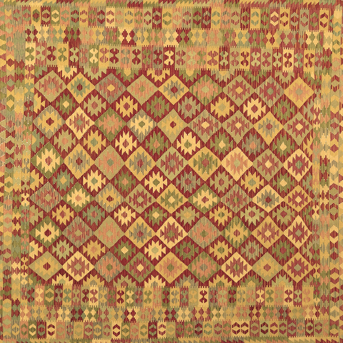 Square Southwestern Brown Country Rug, con2208brn