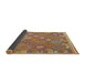 Thickness of Contemporary Copper Green Southwestern Rug, con2209