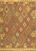 Machine Washable Southwestern Brown Country Rug, wshcon2209brn