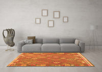 Machine Washable Southwestern Orange Country Rug, wshcon2209org