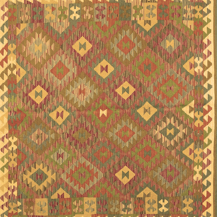Square Machine Washable Southwestern Brown Country Rug, wshcon2209brn