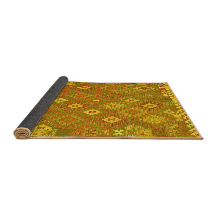 Sideview of Southwestern Yellow Country Rug, con2209yw