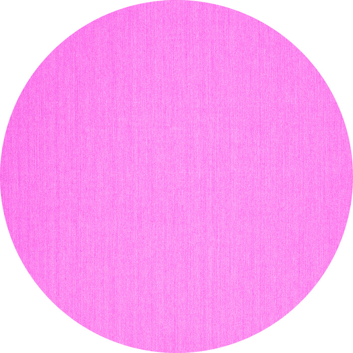 Round Machine Washable Solid Pink Modern Rug, wshcon220pnk