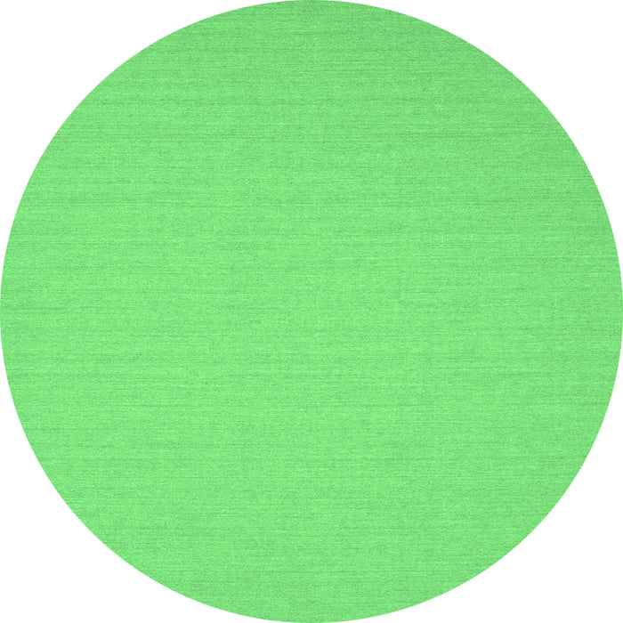 Round Machine Washable Solid Emerald Green Modern Area Rugs, wshcon220emgrn