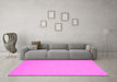 Machine Washable Solid Pink Modern Rug in a Living Room, wshcon220pnk