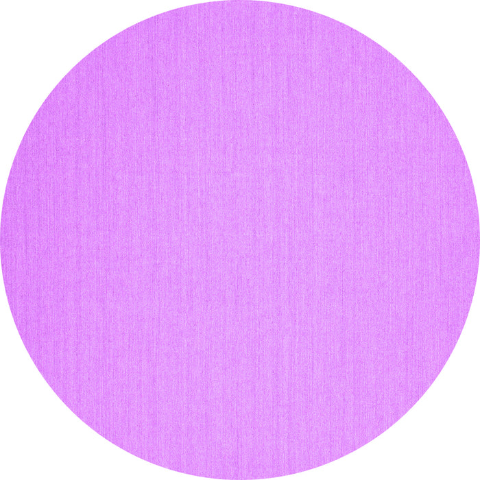 Round Solid Purple Modern Rug, con220pur