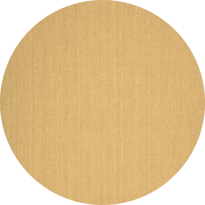 Round Machine Washable Solid Brown Modern Rug, wshcon220brn