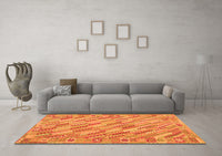 Machine Washable Southwestern Orange Country Rug, wshcon2210org