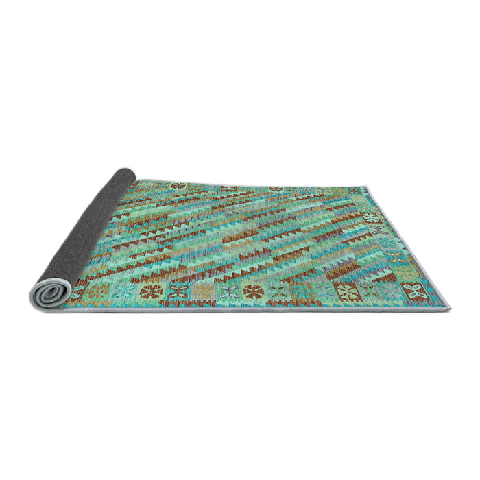 Sideview of Southwestern Light Blue Country Rug, con2210lblu