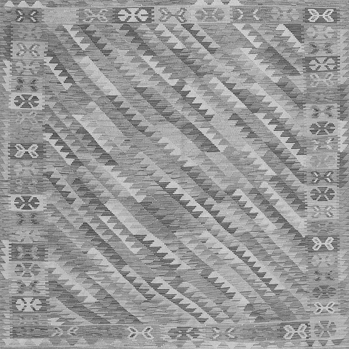 Round Machine Washable Southwestern Gray Country Rug, wshcon2210gry