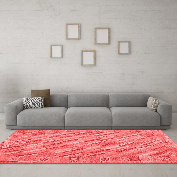 Country Red Washable Rugs