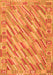 Serging Thickness of Machine Washable Southwestern Orange Country Area Rugs, wshcon2210org