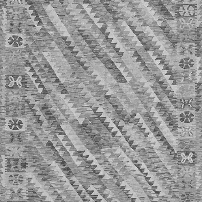 Serging Thickness of Machine Washable Southwestern Gray Country Rug, wshcon2210gry