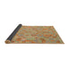 Thickness of Contemporary Orange Southwestern Rug, con2211